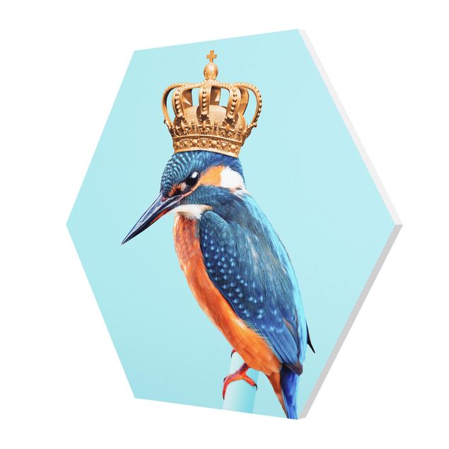 Wanddeko Jugendzimmer Eisvogel mit Krone