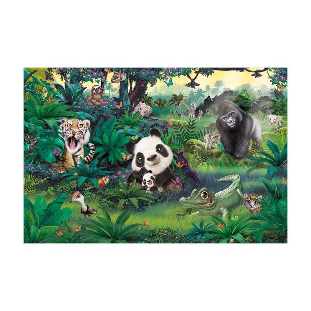 Wanddeko Jungenzimmer Animal Club International - Dschungel mit Tieren