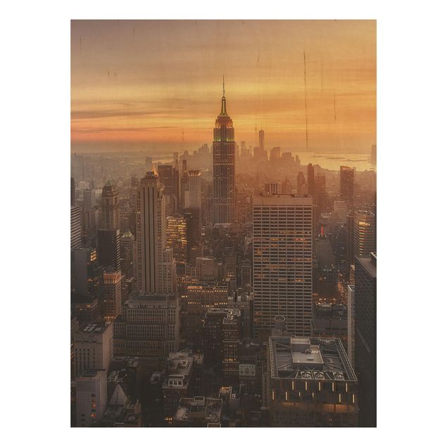 Wanddeko Architektur Manhattan Skyline Abendstimmung