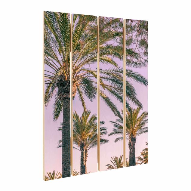 Wanddeko Büro Palmen im Sonnenuntergang