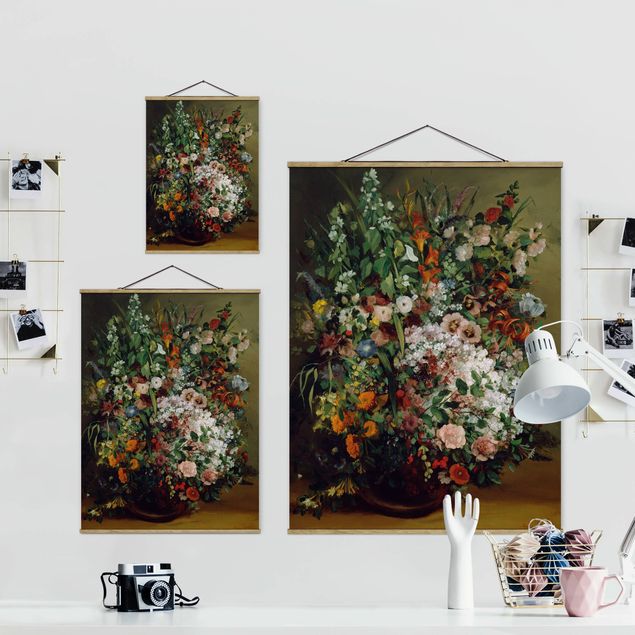 Wanddeko Esszimmer Gustave Courbet - Blumenstrauß in Vase
