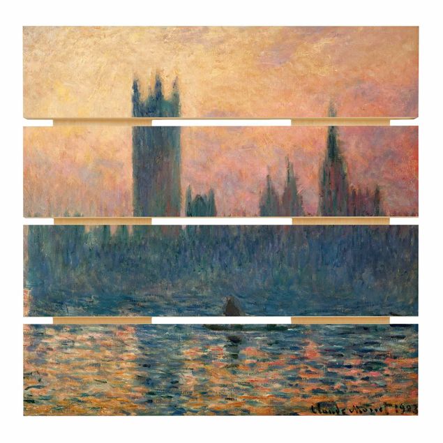 Wanddeko Esszimmer Claude Monet - London Sonnenuntergang