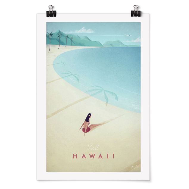 Wanddeko Esszimmer Reiseposter - Hawaii