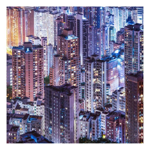 Wanddeko China Hongkong Lichtermeer
