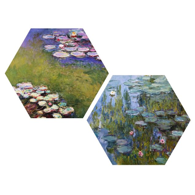 Wanddeko Esszimmer Claude Monet - Seerosen Set