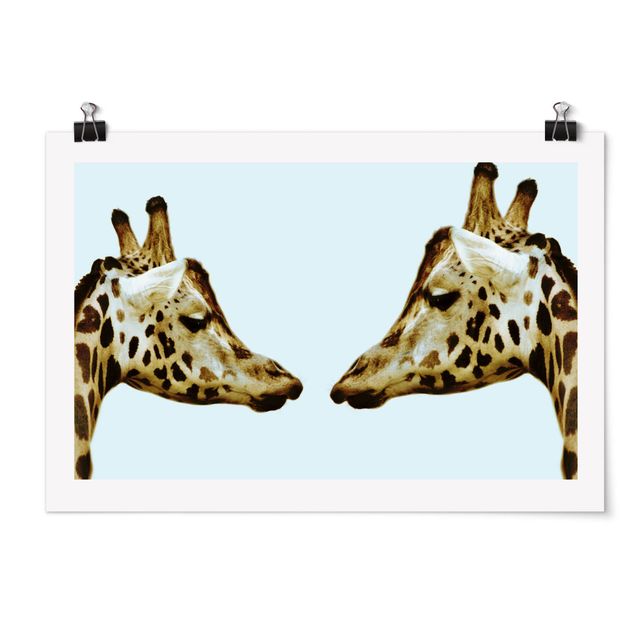Wanddeko Flur Giraffes in Love