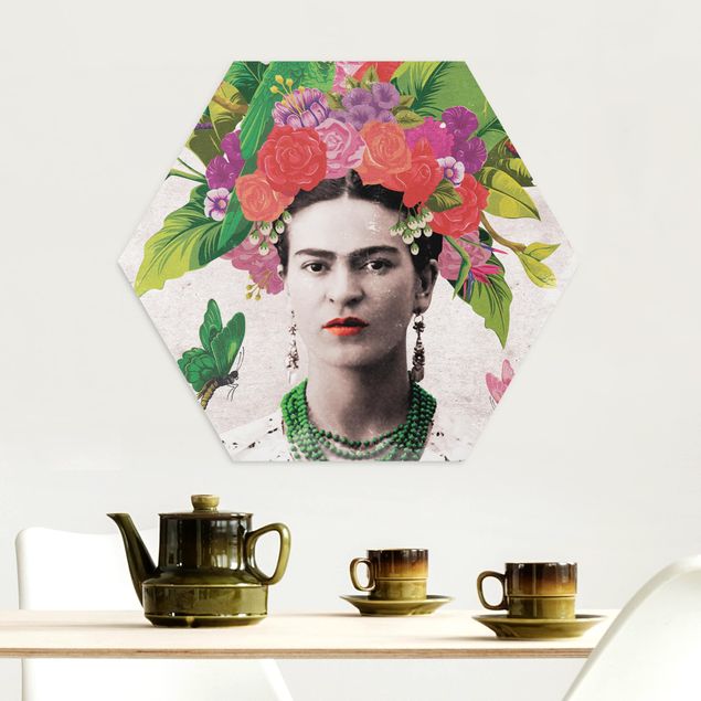 Wanddeko Blume Frida Kahlo - Blumenportrait