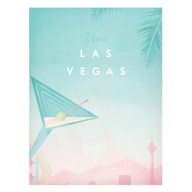 Wanddeko Esszimmer Reiseposter - Viva Las Vegas