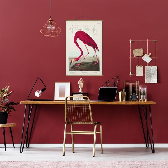 Wanddeko Flur Vintage Lehrtafel Amerikanischer Flamingo