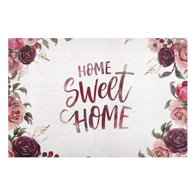 Wanddeko Esszimmer Home Sweet Home Aquarell auf Papier