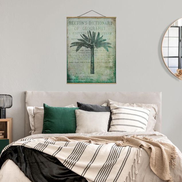 Wanddeko Schlafzimmer Vintage Collage - Antike Palme