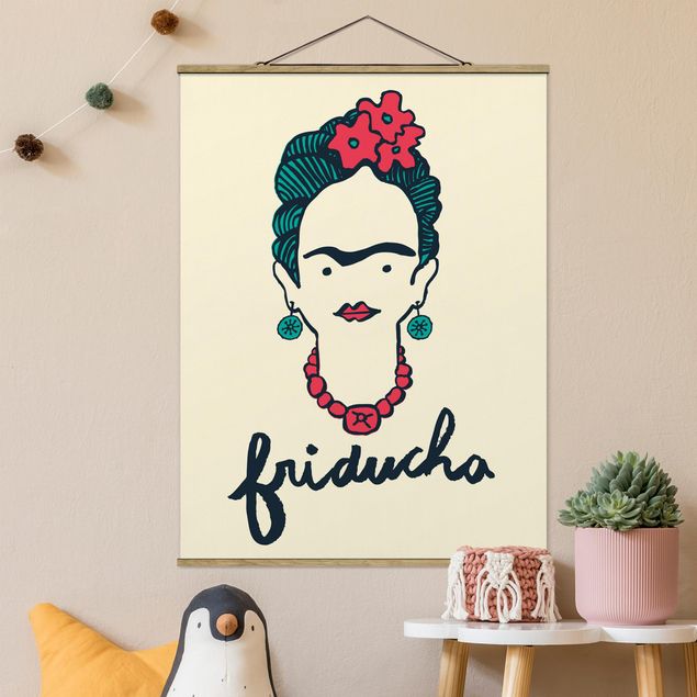 Wanddeko beige Frida Kahlo - Friducha