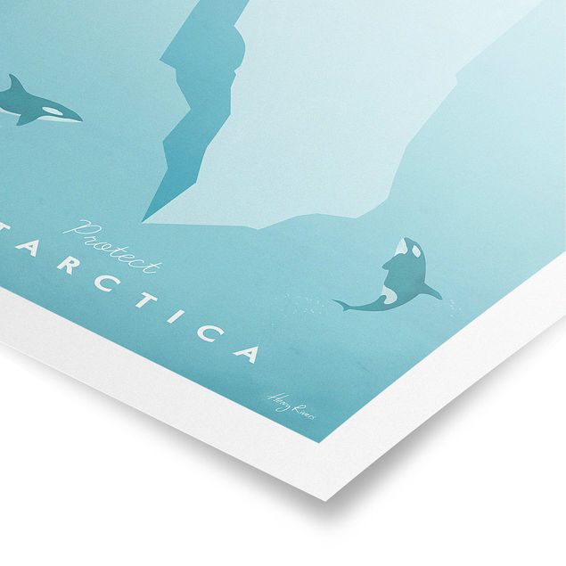 Wanddeko Esszimmer Reiseposter - Antarktis