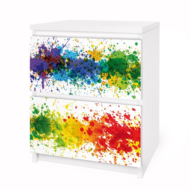 Wanddeko Praxis Rainbow Splatter