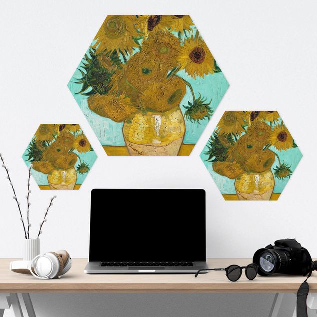 Wanddeko Büro Vincent van Gogh - Vase mit Sonnenblumen