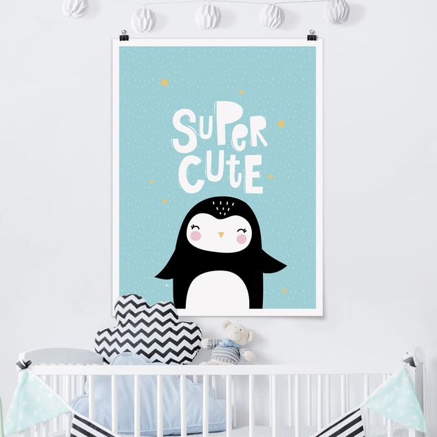 Deko Kinderzimmer Super Cute Pinguin