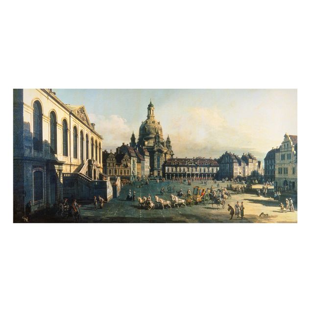expressionistische Kunstdrucke Bernardo Bellotto - Der Neue Markt in Dresden