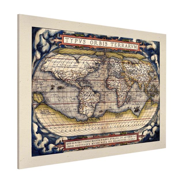 Wanddeko beige Historische Weltkarte Typus Orbis Terrarum