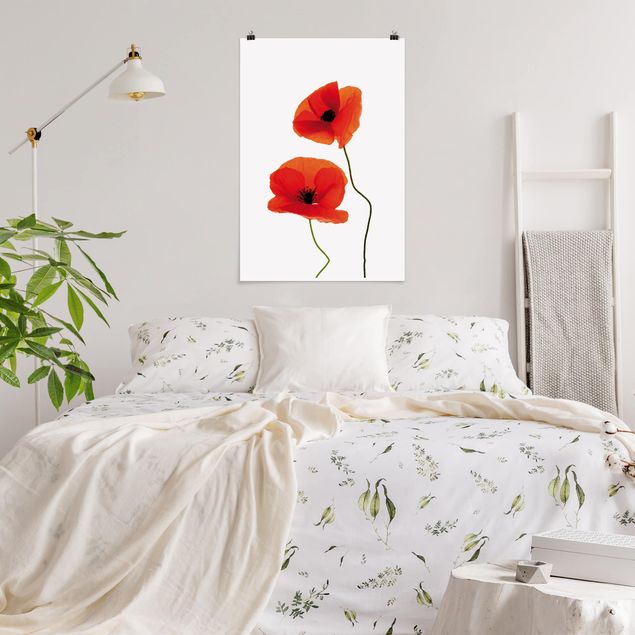 Wanddeko Schlafzimmer Charming Poppies