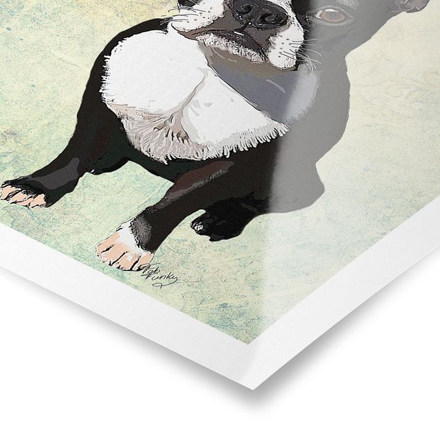 Wanddeko Treppenhaus Tierportrait - Terrierkönig