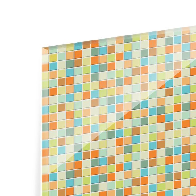 Glasrückwand Küche Muster Mosaikfliesen Sommerset