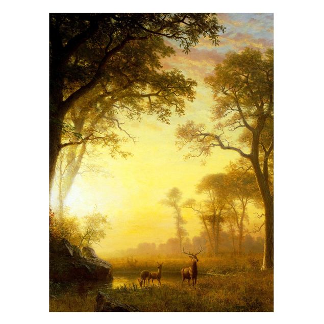 Wanddeko Flur Albert Bierstadt - Sonnenbeschienene Lichtung