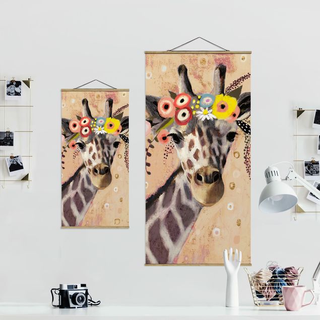 Wanddeko Esszimmer Klimt Giraffe