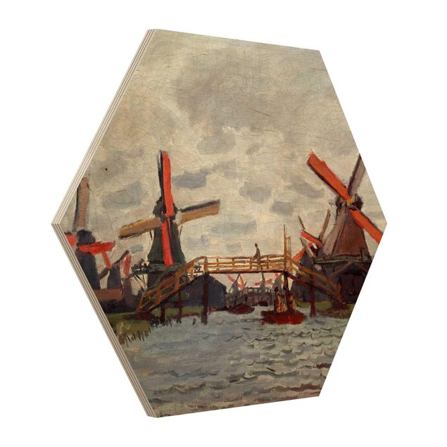 Wanddeko Flur Claude Monet - Windmühlen Zaandam