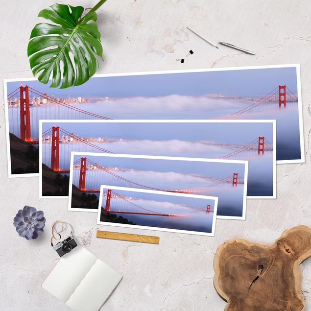 Wanddeko über Sofa San Franciscos Golden Gate Bridge