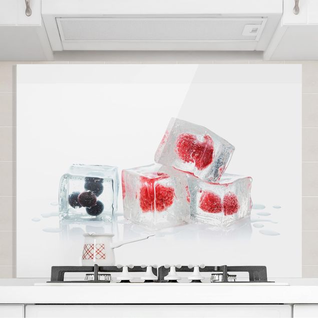Küchen Deko Früchte im Eiswürfel