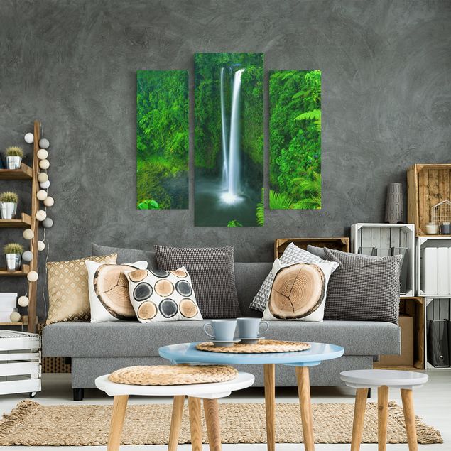 Wanddeko Schlafzimmer Paradiesischer Wasserfall
