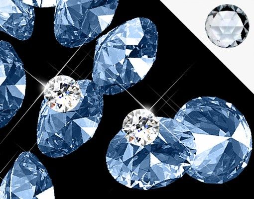 Wanddeko Flur No.421 Diamant Herz + 15 CRYSTALLIZED™ Swarovski Steine Set