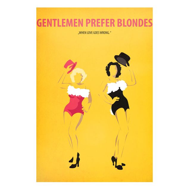 Wanddeko Wohnzimmer Filmposter Gentlemen prefer blondes