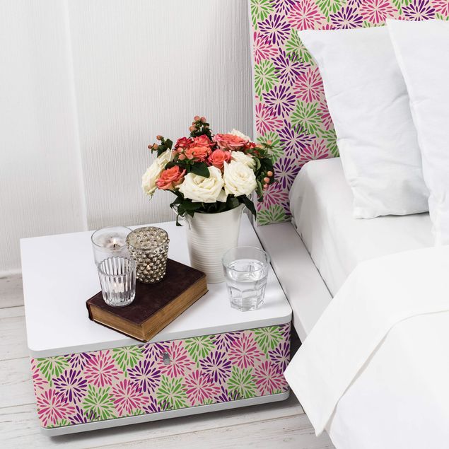 Wanddeko Flur Modernes florales Muster mit abstrakten Blumen