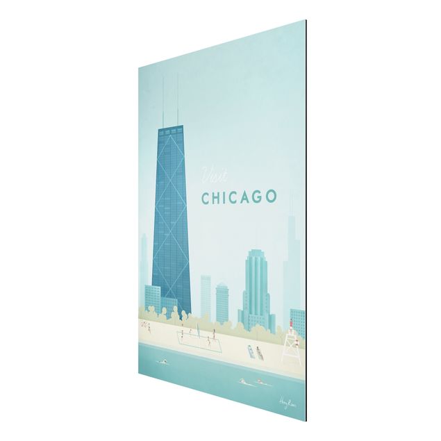 Wanddeko Schlafzimmer Reiseposter - Chicago