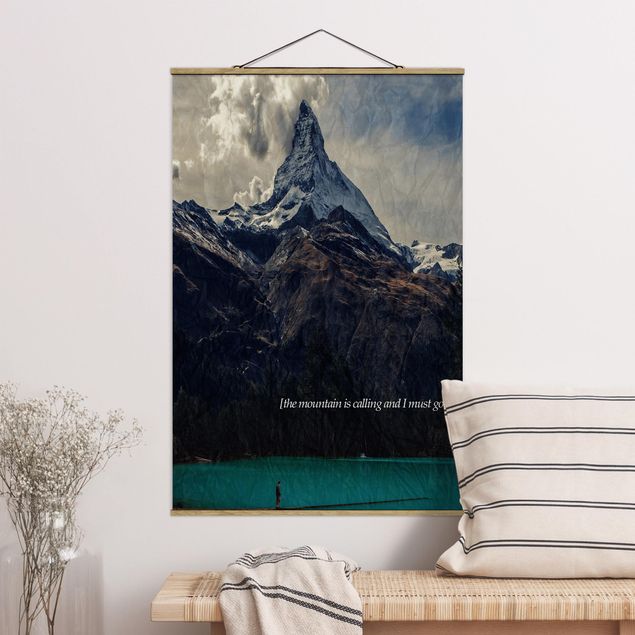 Wanddeko blau Lyrische Landschaften - Berg