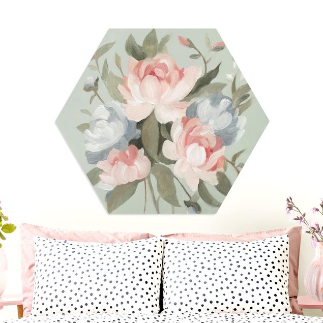 Wanddeko Schlafzimmer Bouquet in Pastell I