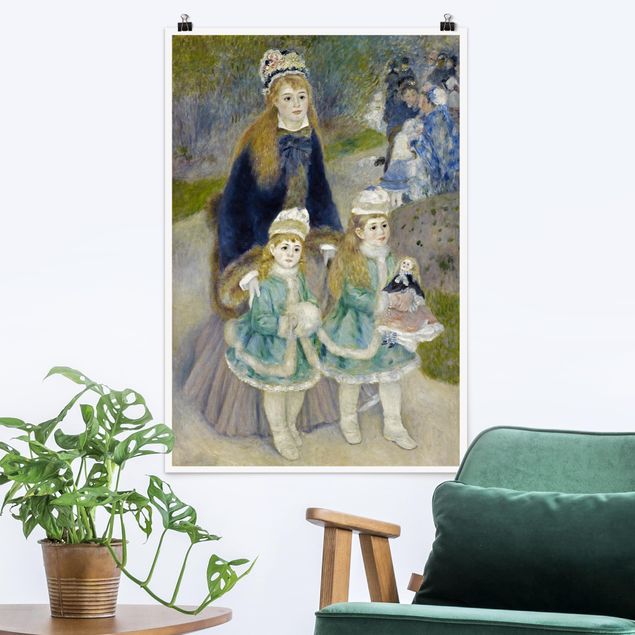 Wanddeko blau Auguste Renoir - Mutter und Kinder