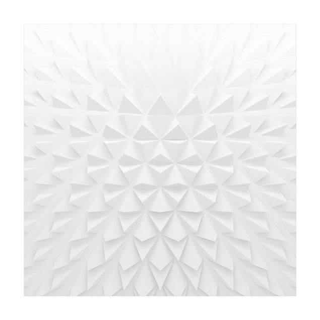 Wanddeko weiß Geometrisches Muster 3D Effekt