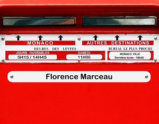 Postkasten orange Länderbriefkasten in Frankreich
