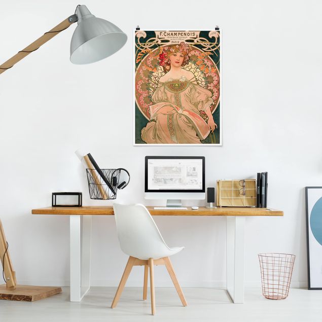 Wanddeko Schlafzimmer Alfons Mucha - Plakat für F. Champenois