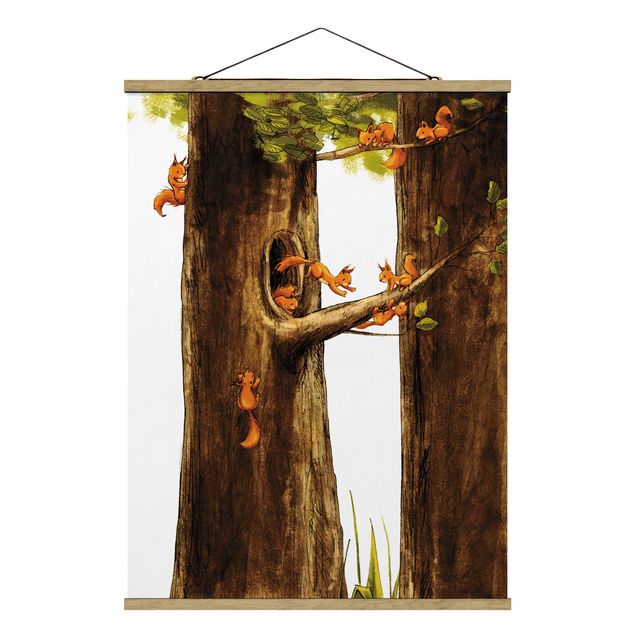 Wanddeko Babyzimmer Zuhause der Einhörnchen
