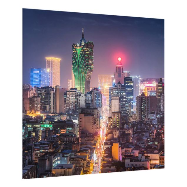 Wanddeko bunt Nachtlichter von Macau