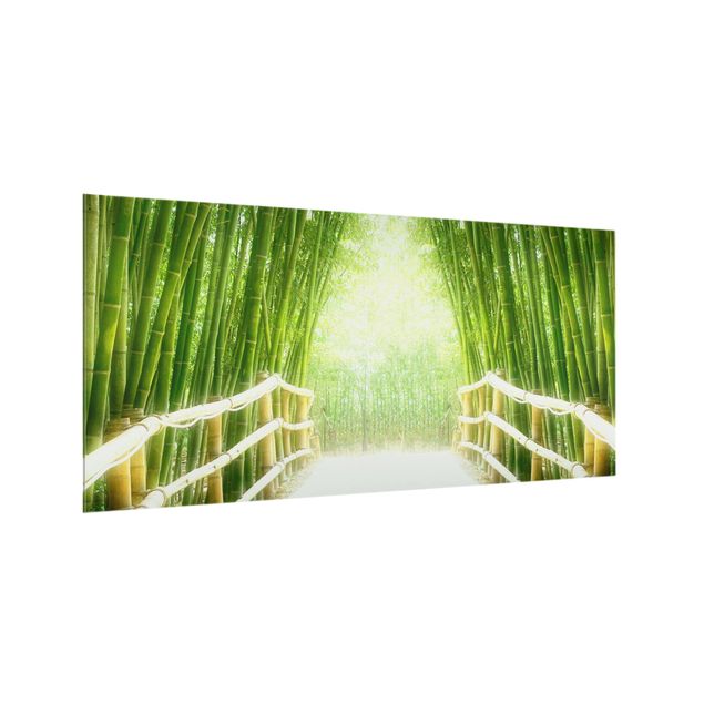 Wanddeko grün Bamboo Way