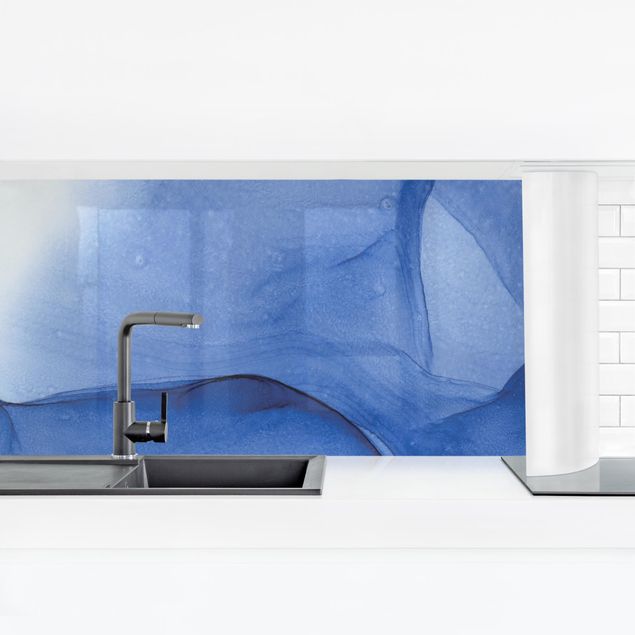 Küchenrückwand Folie Meliertes Tintenblau
