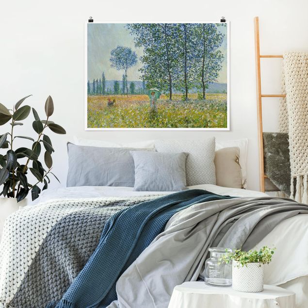 Wanddeko Schlafzimmer Claude Monet - Felder im Frühling