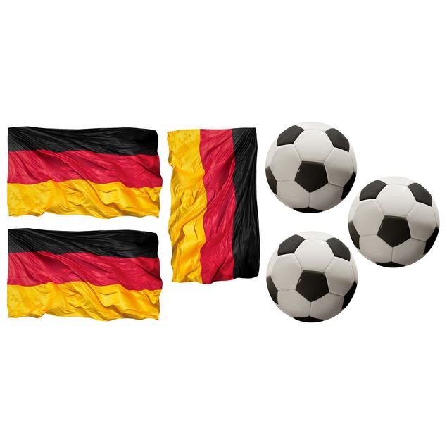 Fußball Wandtattoo Deutschlandfahne und Ball