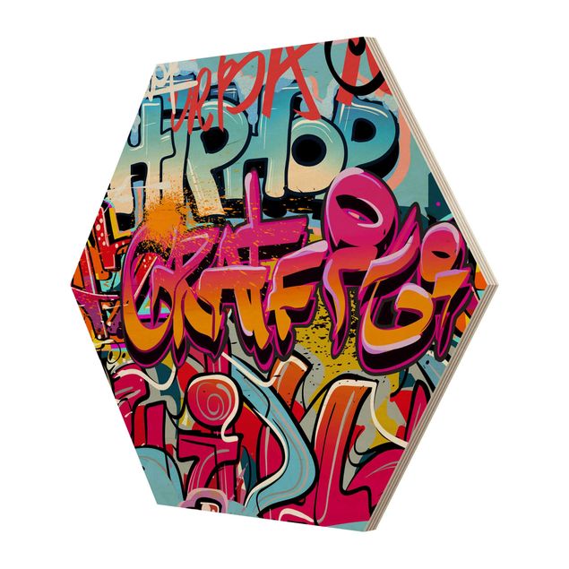 Wanddeko draußen HipHop Graffiti
