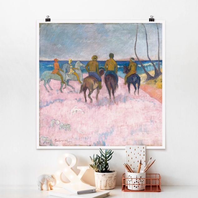 Impressionismus Bilder Paul Gauguin - Reiter am Strand