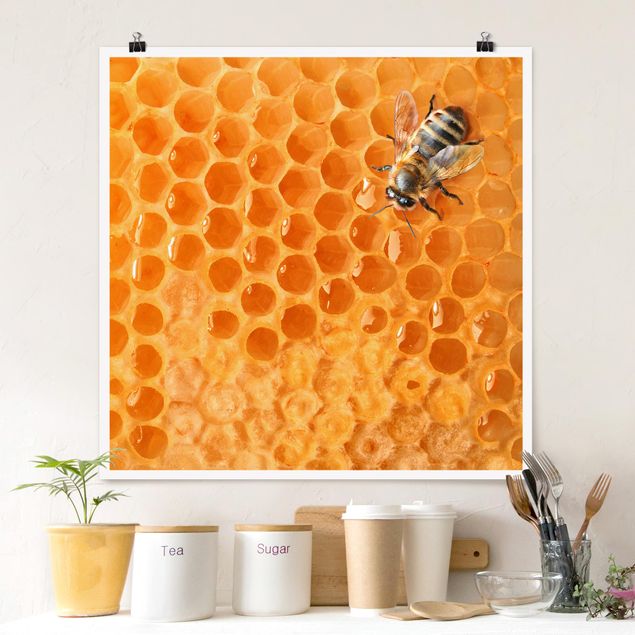 Wanddeko Esszimmer Honey Bee
